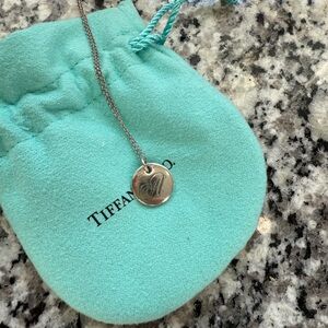 Tiffany & Co. Silver A initial Necklace